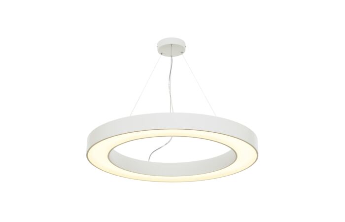 SLV Svítidlo LED MEDO RING 90 56W 4900lm 3000K závěs 150cm Ø90 cm IP20 bílá