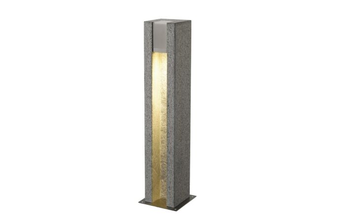 SLV Svítidlo LED ARROCK SLOT 4W GU10 IP55 stojací lampa 70cm IP55 šedá žula