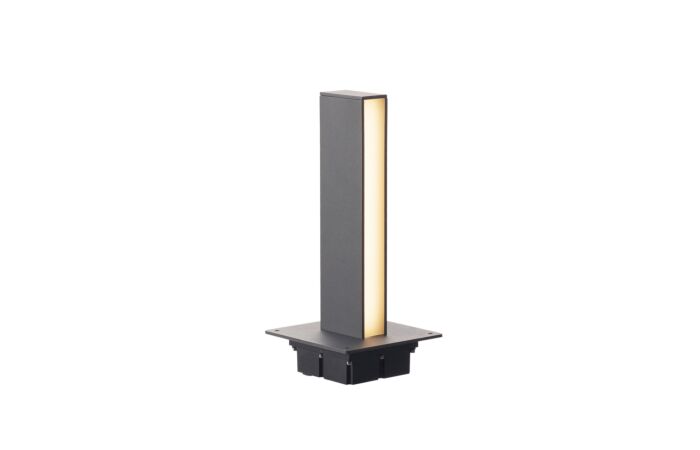 H-POL, svítidlo pro osvětlení cest a stojací lampa, dvě žárovky, LED, 3000K, antracit, D/Š/V 16,5/16,5/36 cm