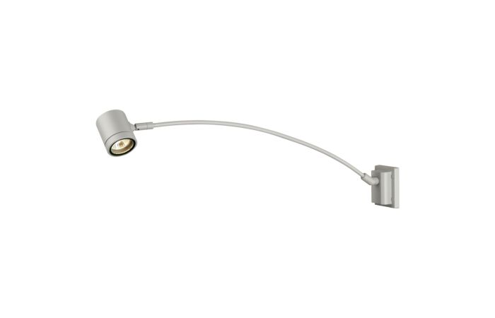 SLV Svítidlo NEW MYRA DISPLAY CURVE 50W GU10 nástěnné IP55 stříbrnošedé