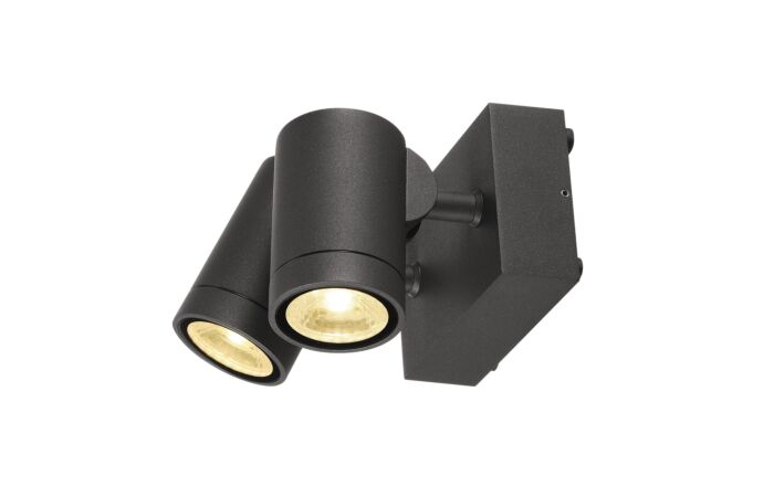 SLV Svítidlo LED HELIA 8Wx2 880lm 3000K nástěnné IP65 antracit