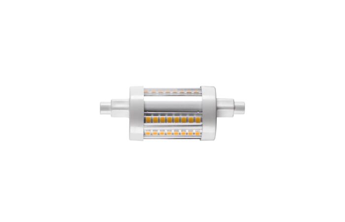 QT DE12 R7S 78 mm, LED světelný zdroj transparentní 9 W 3000 K CRI 90 330°