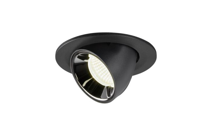 NUMINOS® GIMBLE S, zápustné stropní svítidlo černé/chrom 4000 K 40°