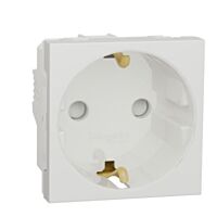 Zásuvka SCHUKO 2P+E 250V/16A clonky bílá