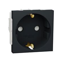 Zásuvka SCHUKO 2P+E 250V/16A clonky ant.