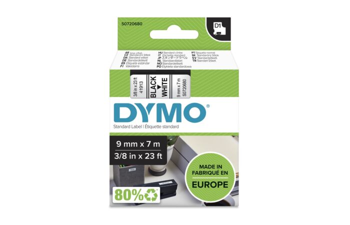 DYMO Páska 40913 9x7 černá na bílé