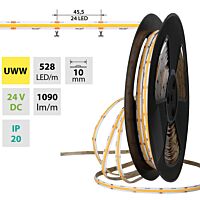 LED pásek COB UWW, 528LED/m, 14W/m, DC 2
