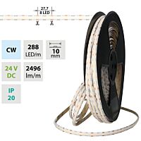 Pásek LED COB s.b. 19,2W/m 24V IP20 50m