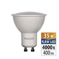 MCLED Žárovka LED 5W-50 GU10 400lm 4000K 100°