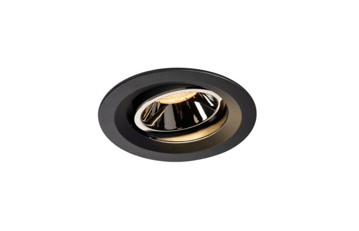 SLV Svítidlo LED NUMINOS® MOVE DL M, vnitřní  zápustné stropní  černá/chrom 2700 K 20° otočné a výkyvné