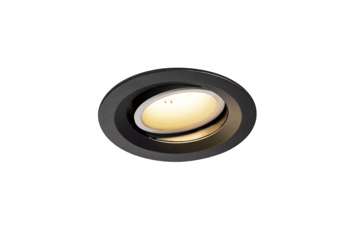 SLV Svítidlo LED NUMINOS® MOVE DL M, vnitřní  zápustné stropní  černá/bílá 2700 K 55° otočné a výkyvné