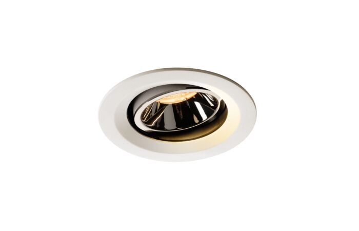 SLV Svítidlo LED NUMINOS® MOVE DL M, vnitřní  zápustné stropní  bílá/chrom 2700 K 55° otočné a výkyvné