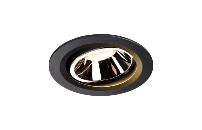 SLV Svítidlo LED NUMINOS® MOVE DL L, vnitřní  zápustné stropní  černá/chrom 2700 K 20° otočné a výkyvné