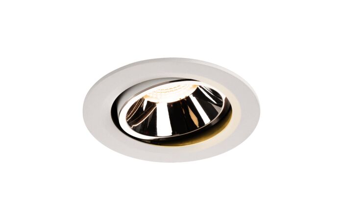 NUMINOS® MOVE DL L, vnitřní LED zápustné stropní svítidlo bílá/chrom 2700 K 40° otočné a výkyvné