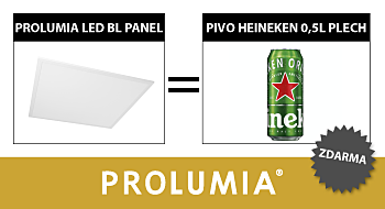 PROLUMIA - K nákupu LED panelů BL / BL-UGR pivo Heineken ZDARMA