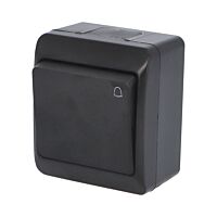 FAMATEL GALATEA Tlačítko symbol zvonek č.1/0 10A 230V na omítku IP44 černá