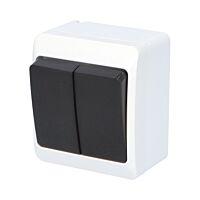 FAMATEL GALATEA Spínač sériový č.5 10A 230V na omítku IP44 bílá/černá