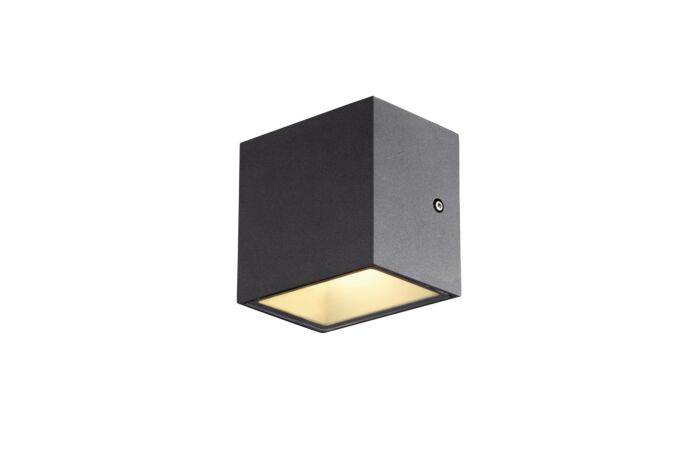 SLV Svítidlo LED SITRA CUBE WL 5Wx2 1270lm 3000K nástěnné IP44 antracit