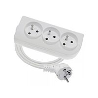 ELGOTECH Přívod prodlužovací   1,5m 3zásuvka 250V/16A IP20 bílá