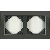 Rámeček LOGUS dvoj.chrom/šedá 90920