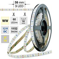 MCLED Pásek LED SMD2835 WW, 60LED/m, 14,4W/m, 1152lm/m, IP54, DC 12V, 10mm, 5m