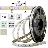 MCLED Pásek LED SMD5050 NW, 120LED/m, 28,8W/m, 2390lm/m, IP54, DC 24V, 12mm, 5m