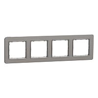 SCHNEIDER Sedna Design & Elements Rámeček čtyřnásobný Leštěný Hliník