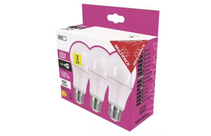 EMOS Žárovka LED 14W-100 E27 1521lm 4100K 300° NW Classic