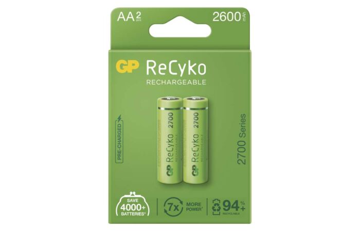 GP Baterie tužková nabíjecí RECYKO 2 600 mAh AA (HR6) blistr 2ks