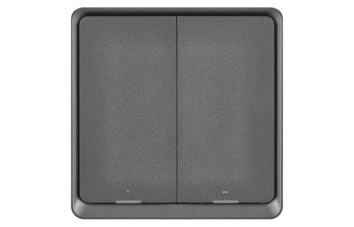 EMOS Přenosný ovladač scén IP-2002ZB ZigBee 3.0 2-tlačítkový GoSmart stříbrnošedá