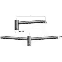 AMAKO Výložník UD 1/60 - 500  ø60mm rovný žárový zinek