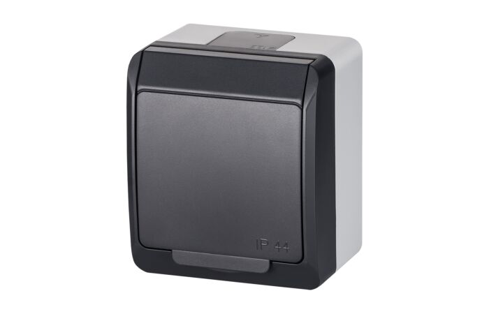 FAMATEL GALATEA IP44 Zásuvka 2P+PE SCHUKO (antra