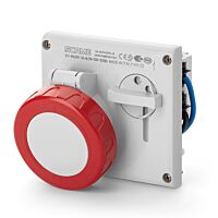 Zásuvka SCAME 32A 3P+E+N IP67 s vyp.