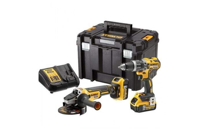 DeWALT  Sada DCD796 + DCG405 / AKU bezuhlíková kombo sada nářadí