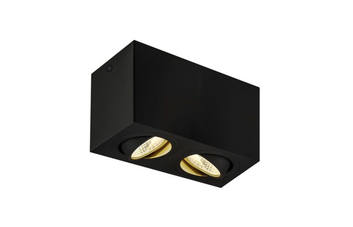 SLV Svítidlo LED TRILEDO Double 8Wx2 1300lm 3000K stropní nástavbové hranaté IP20 černá