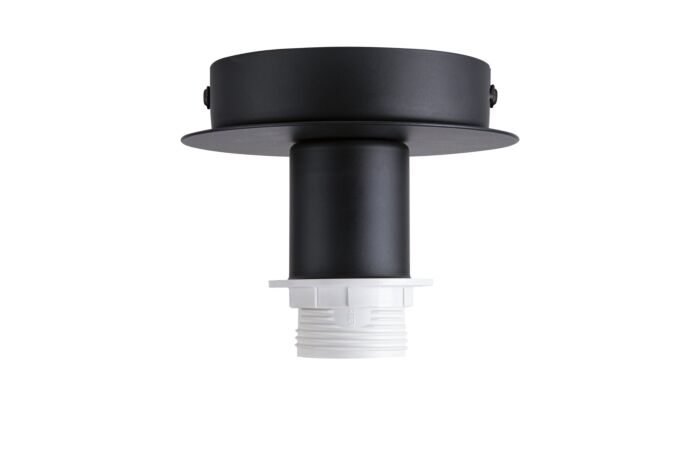 SLV Rozeta stropní FENDA 60W E27 černá bez stínítka