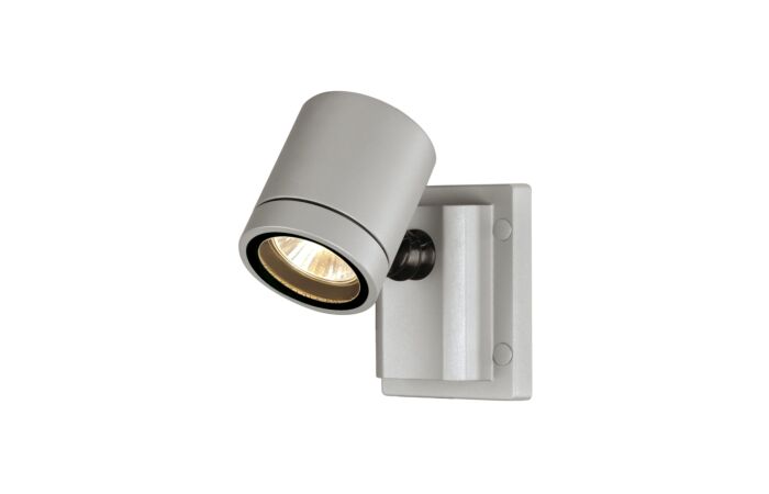 SLV Svítidlo MYRA WALL 50W GU10 nástěnné IP55 stříbrnošedá