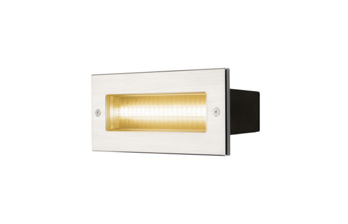 BRICK, venkovní nástěnné vestavné svítidlo, LED, 3000K, nerezová ocel, IP67, 230 V, 950 lm, 10 W