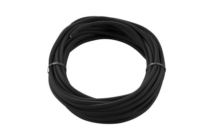 Textile cable, tripolar, 10m, black