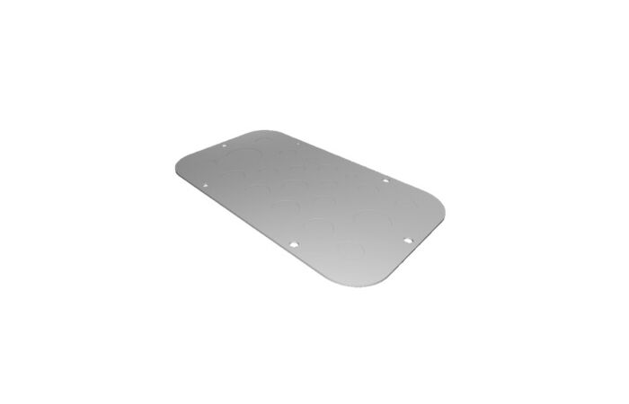 Přírubová deska z kovu, s metrickými pře