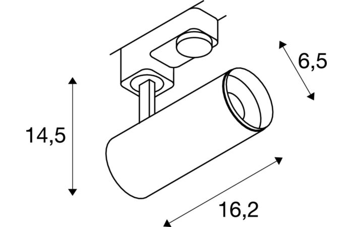 3~ NUMINOS® PHASE S, 3fázové systémové svítidlo bílá/černá 2700 K 36°