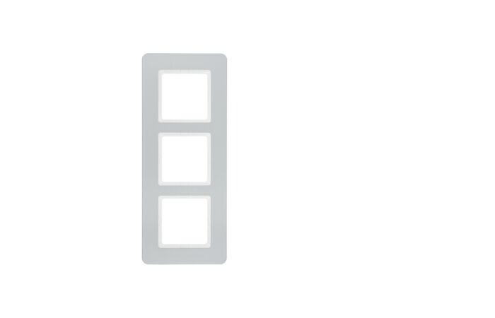 Rámeček, 3-násobný, Berker Q.7, stříbrná