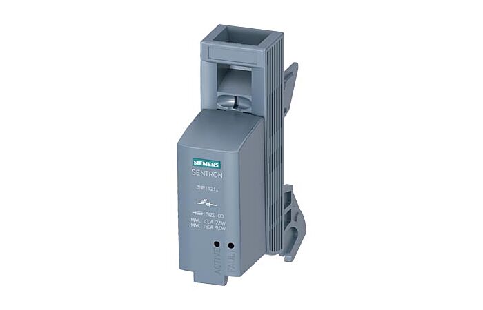 SIEMENS  Víko se signalizací stavu pojistek velikost 000, 1pól, se signalizací EFM15, DC 120-440 V (L+ L-)  typ 3NP1921-1GB44