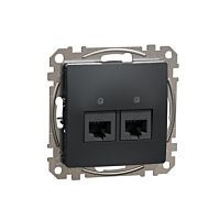 SCHNEIDER Sedna Design & Elements Datová zásuvka 2xRJ45 kat. 5e UTP antr