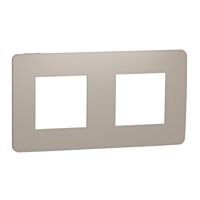 SCHNEIDER Rámeček Unica Color dvojnásobný, taupe/bílý
