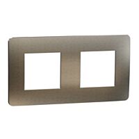 Rámeček Unica Metal dvoj. Bronze/Bílý