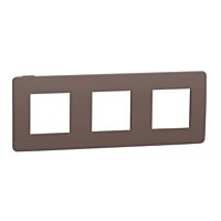 SCHNEIDER Rámeček Unica Color trojnásobnýChocolate/Černý