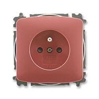 ABB TANGO Zásuvka 6619A-A06357 R2 s clonkami, IP40, vřesová červená