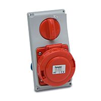FAMATEL Zásuvka 16/230V 3-pól IP67 blok. vestavná