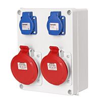FAMATEL Krabice 30708  IP44 2x230V, 2x32/5
